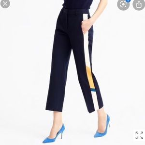 Jcrew collection patio snakeskin tux stripe pant